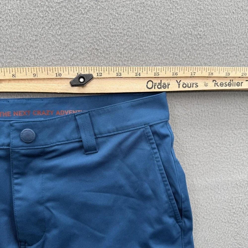 Rhone Shorts Mens 30 Blue Chino Polyester Microfiber 7 Inseam Travel Casual